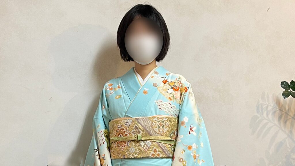 お宮参りの訪問着着付け 橿原市｜美容室